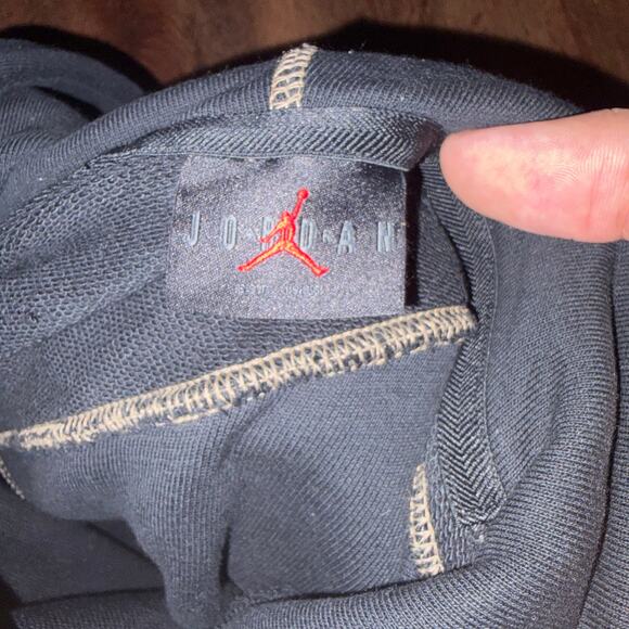Nike Air Jordan by Solefly Patchwork Hoodie Black/Camo Size Large Tall - Picture 5 of 7